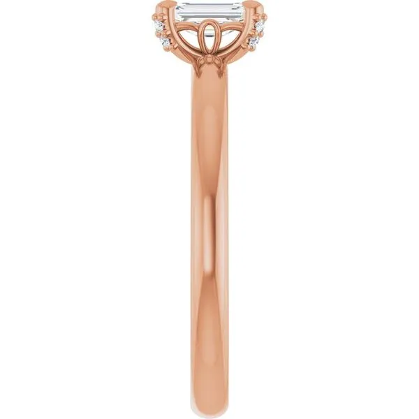 Claw-Prong Accented Engagement Ring Image 4 JF Jones Jewelers Rochester, NY