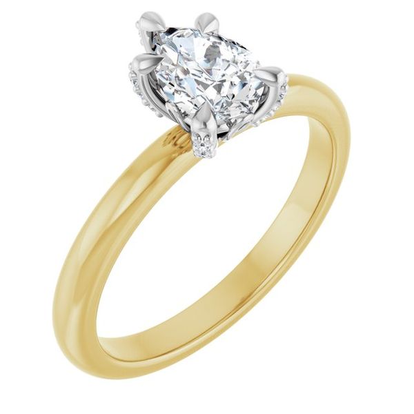 Claw-Prong Accented Engagement Ring