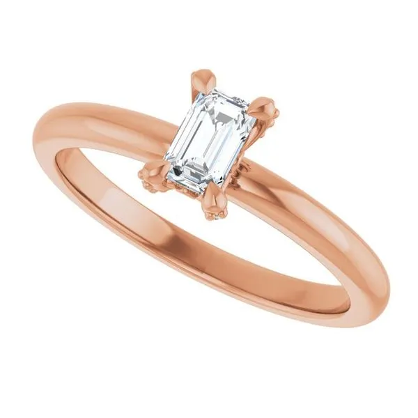 Claw-Prong Accented Engagement Ring Image 5 Vulcan's Forge LLC KANSAS CITY, MO