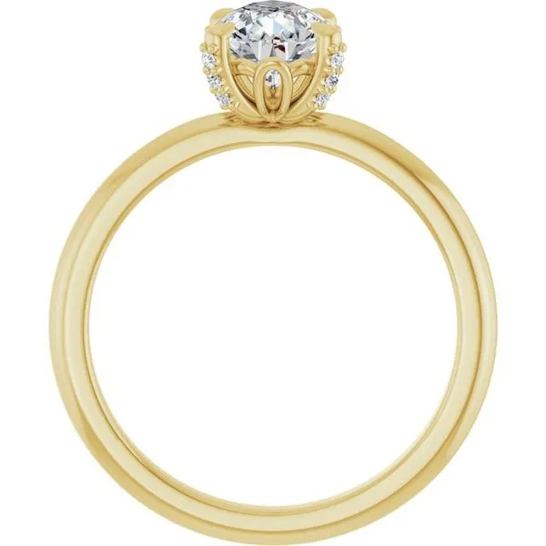 Claw-Prong Accented Engagement Ring Image 2 Clater Jewelers Louisville, KY