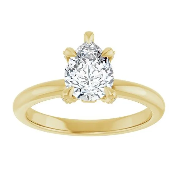 Claw-Prong Accented Engagement Ring Image 3 JF Jones Jewelers Rochester, NY
