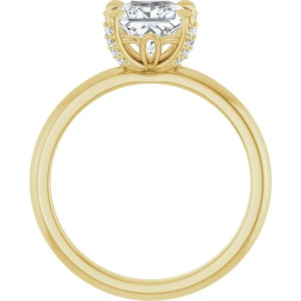 Claw-Prong Accented Engagement Ring Image 2 J. West Jewelers Round Rock, TX