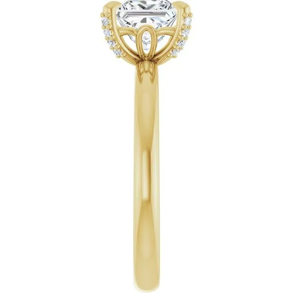 Claw-Prong Accented Engagement Ring Image 4 JF Jones Jewelers Rochester, NY