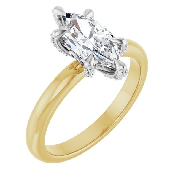 Claw-Prong Accented Engagement Ring