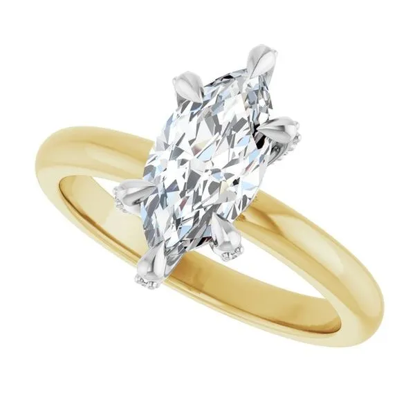 Claw-Prong Accented Engagement Ring Image 5 Don's Jewelry & Design Washington, IA