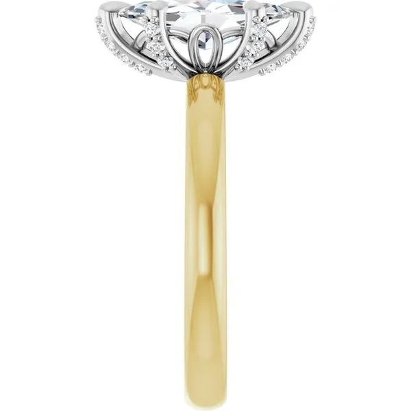 Claw-Prong Accented Engagement Ring Image 4 Paul James Jewelers Angels Camp, CA