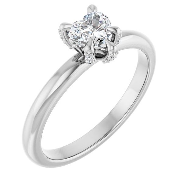 Claw-Prong Accented Engagement Ring