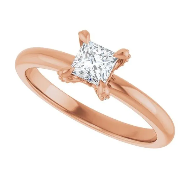 Claw-Prong Accented Engagement Ring Image 5 Austin's Fine Diamonds & Jewelry Lyndhurst, NJ