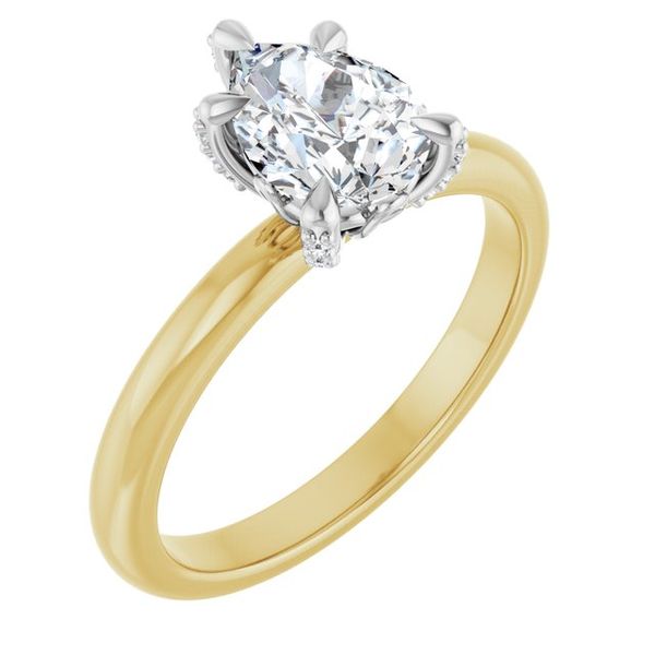 Claw-Prong Accented Engagement Ring