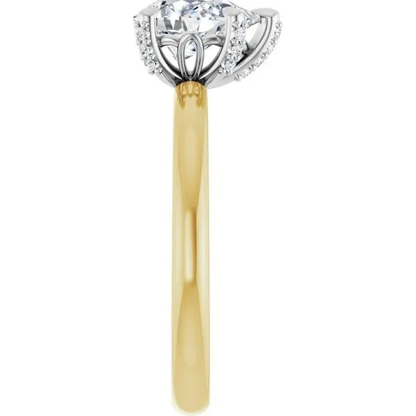 Claw-Prong Accented Engagement Ring Image 4 Don's Jewelry & Design Washington, IA