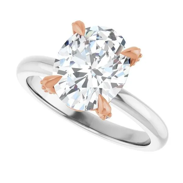 Claw-Prong Accented Engagement Ring Image 5 Stuart Benjamin & Co. Jewelry Designs San Diego, CA