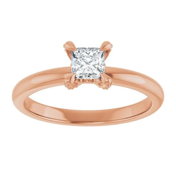 Claw-Prong Accented Engagement Ring Image 3 J. West Jewelers Round Rock, TX