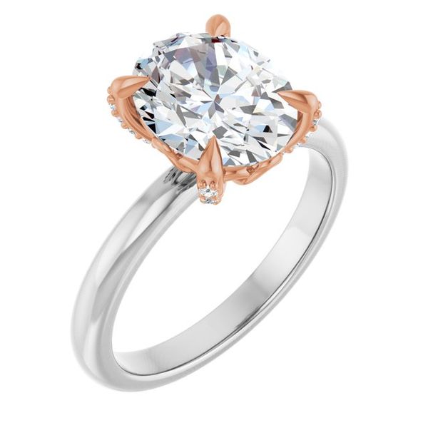 Claw-Prong Accented Engagement Ring