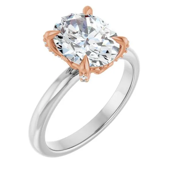 Claw-Prong Accented Engagement Ring