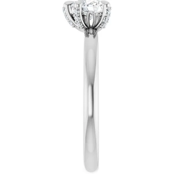 Claw-Prong Accented Engagement Ring Image 4 Stuart Benjamin & Co. Jewelry Designs San Diego, CA