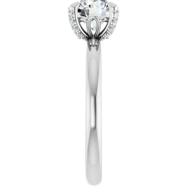 Claw-Prong Accented Engagement Ring Image 4 Stuart Benjamin & Co. Jewelry Designs San Diego, CA