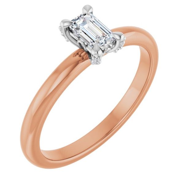 Claw-Prong Accented Engagement Ring