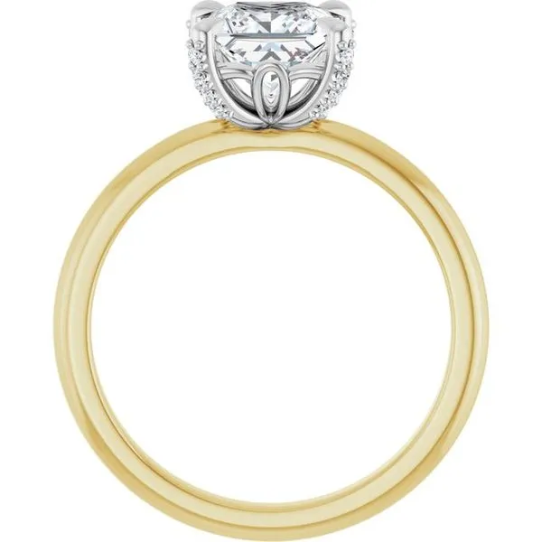 Claw-Prong Accented Engagement Ring Image 2 Don's Jewelry & Design Washington, IA