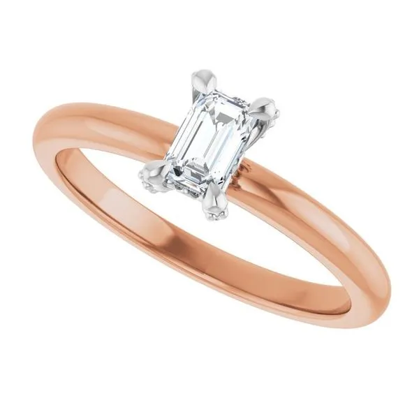 Claw-Prong Accented Engagement Ring Image 5 The Jewelry Source El Segundo, CA