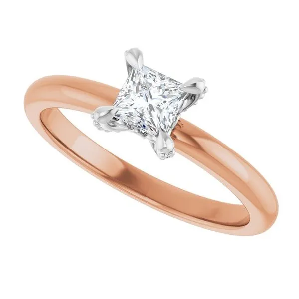 Claw-Prong Accented Engagement Ring Image 5 Raleigh Diamond Fine Jewelry Raleigh, NC