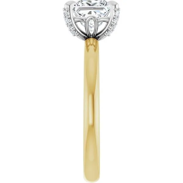 Claw-Prong Accented Engagement Ring Image 4 Arezzo Jewelers Elmwood Park, IL