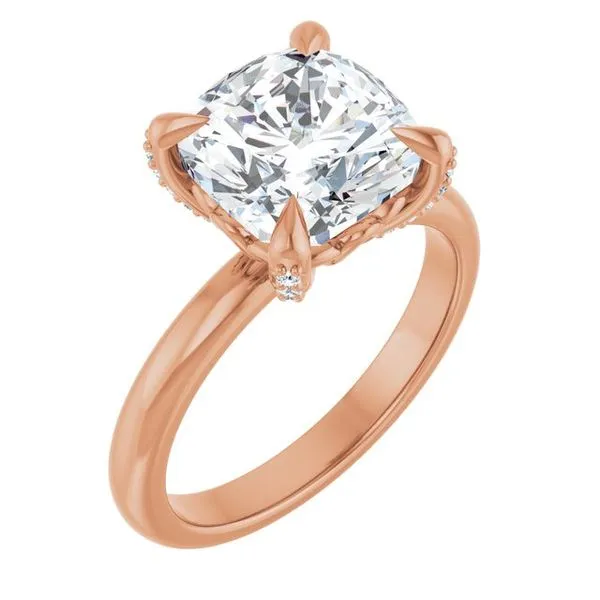 Claw-Prong Accented Engagement Ring