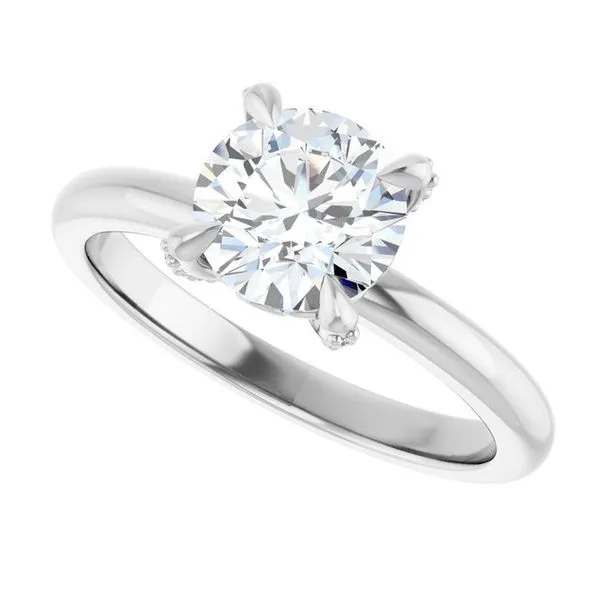 Claw-Prong Accented Engagement Ring Image 5 Arezzo Jewelers Elmwood Park, IL
