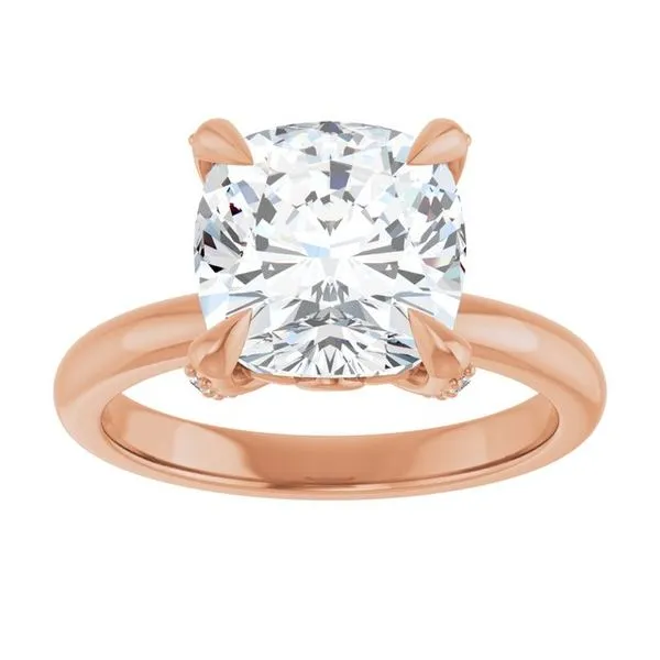 Claw-Prong Accented Engagement Ring Image 3 Natale Jewelers Sewell, NJ