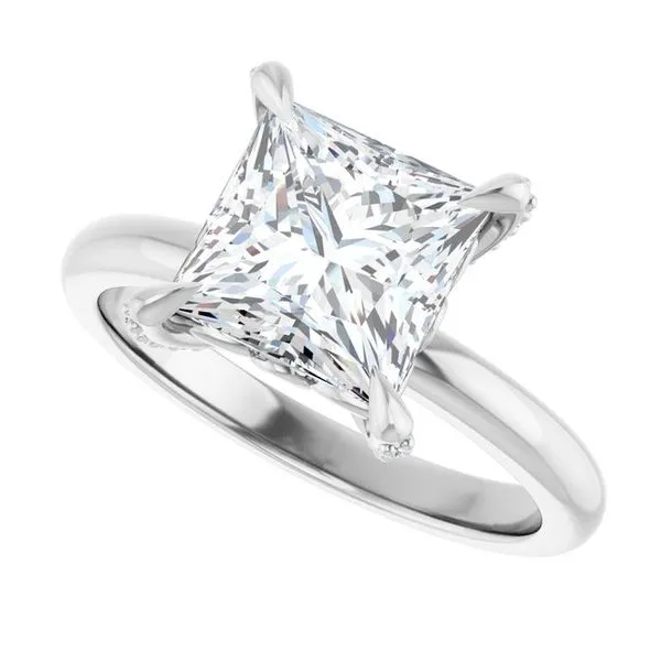 Claw-Prong Accented Engagement Ring Image 5 Clater Jewelers Louisville, KY