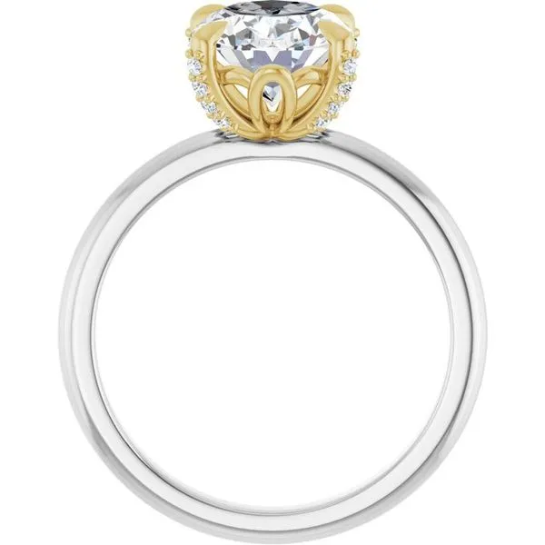 Claw-Prong Accented Engagement Ring Image 2 Raleigh Diamond Fine Jewelry Raleigh, NC
