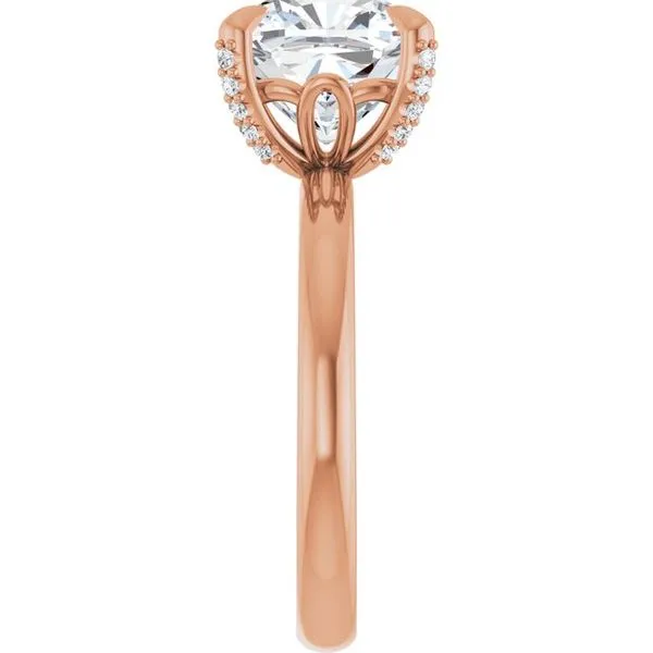 Claw-Prong Accented Engagement Ring Image 4 The Jewelry Source El Segundo, CA