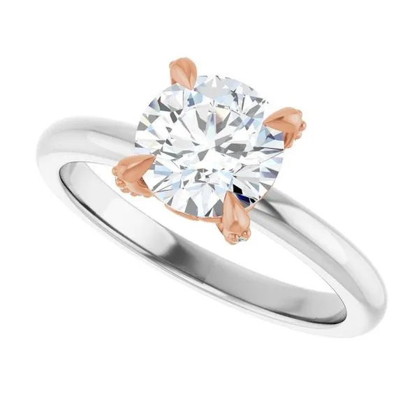 Claw-Prong Accented Engagement Ring Image 5 J. Thomas Jewelers Rochester Hills, MI
