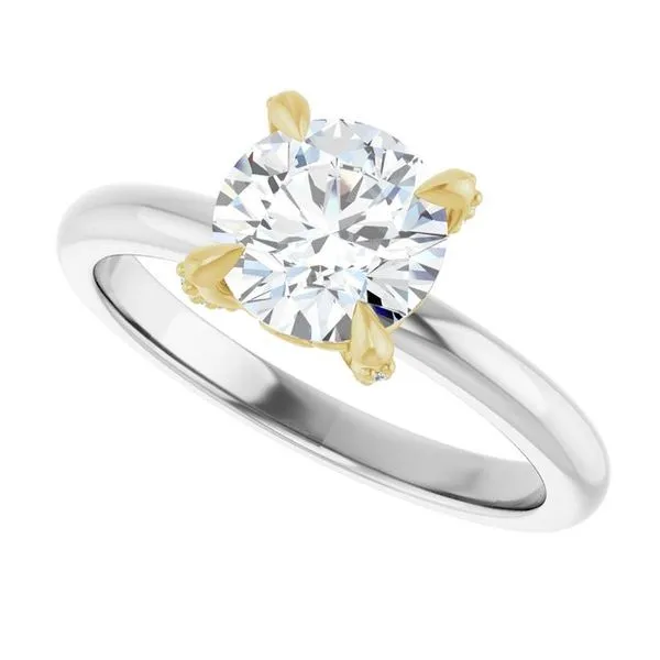 Claw-Prong Accented Engagement Ring Image 5 Don's Jewelry & Design Washington, IA