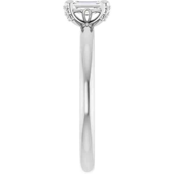 Claw-Prong Accented Engagement Ring Image 4 Stuart Benjamin & Co. Jewelry Designs San Diego, CA
