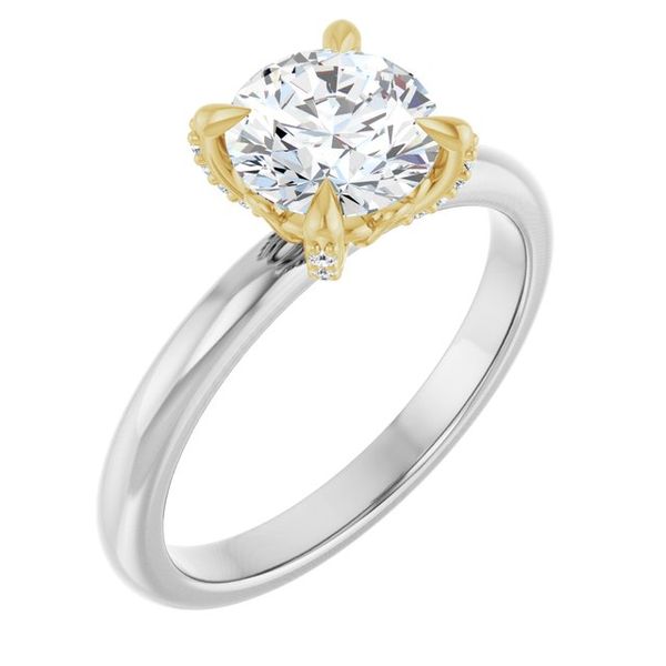 Claw-Prong Accented Engagement Ring