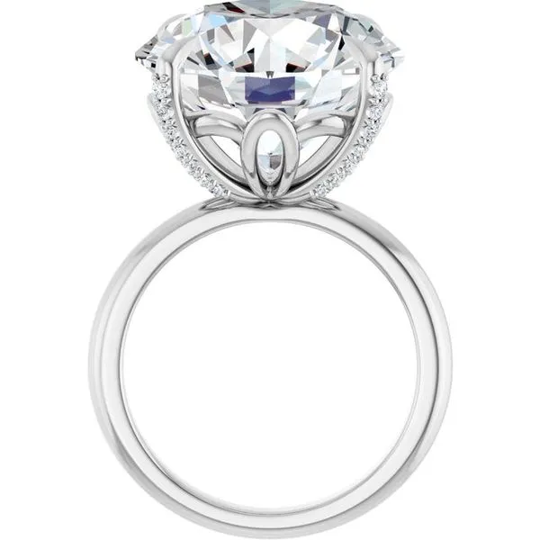 Claw-Prong Accented Engagement Ring Image 2 Stuart Benjamin & Co. Jewelry Designs San Diego, CA