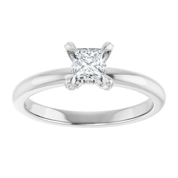 Claw-Prong Accented Engagement Ring Image 3 Raleigh Diamond Fine Jewelry Raleigh, NC