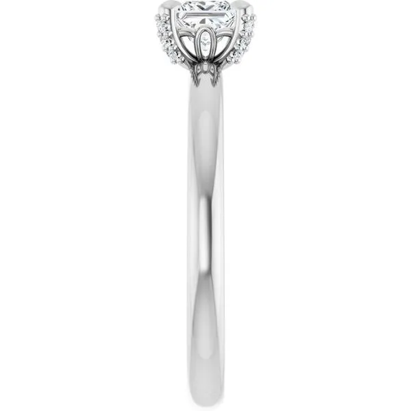 Claw-Prong Accented Engagement Ring Image 4 Stuart Benjamin & Co. Jewelry Designs San Diego, CA