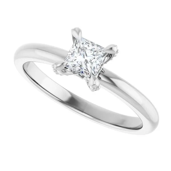 Claw-Prong Accented Engagement Ring Image 5 Stuart Benjamin & Co. Jewelry Designs San Diego, CA