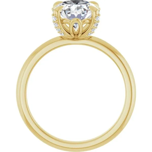 Claw-Prong Accented Engagement Ring Image 2 Natale Jewelers Sewell, NJ