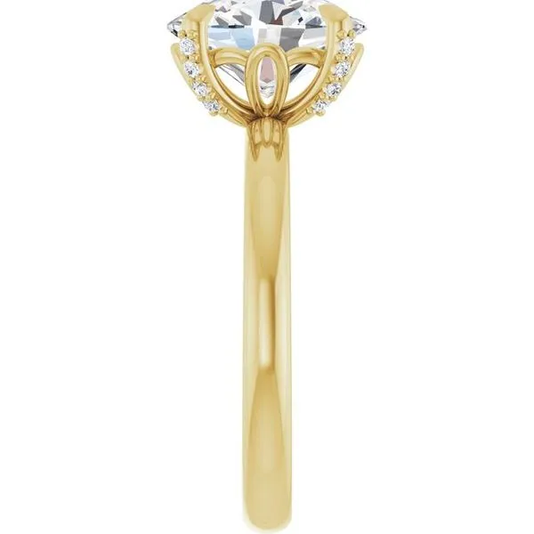 Claw-Prong Accented Engagement Ring Image 4 J. Thomas Jewelers Rochester Hills, MI