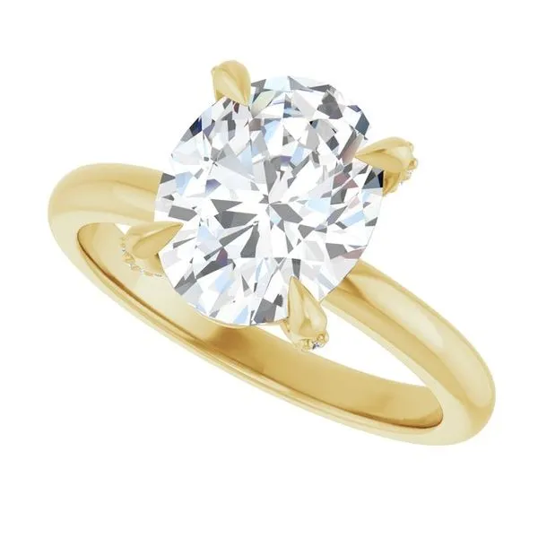 Claw-Prong Accented Engagement Ring Image 5 Natale Jewelers Sewell, NJ