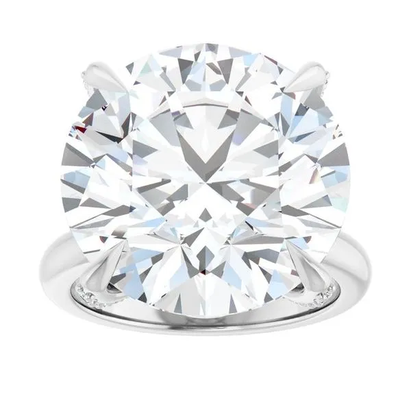 Claw-Prong Accented Engagement Ring Image 3 Stuart Benjamin & Co. Jewelry Designs San Diego, CA