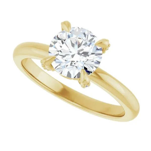 Claw-Prong Accented Engagement Ring Image 5 Vulcan's Forge LLC KANSAS CITY, MO