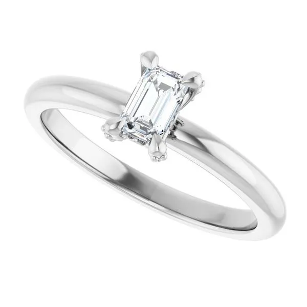 Claw-Prong Accented Engagement Ring Image 5 Futer Bros Jewelers York, PA
