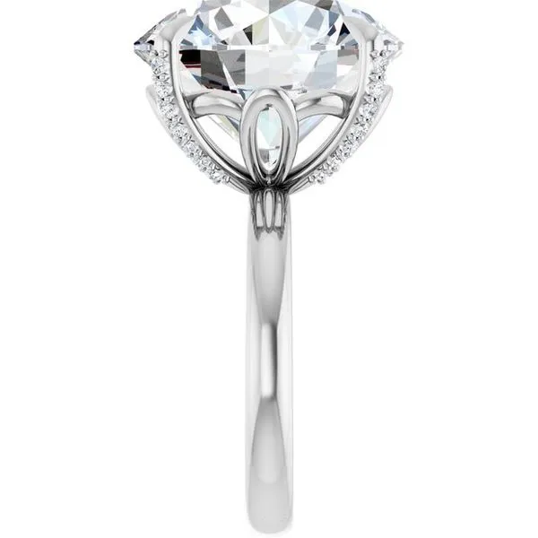 Claw-Prong Accented Engagement Ring Image 4 JF Jones Jewelers Rochester, NY