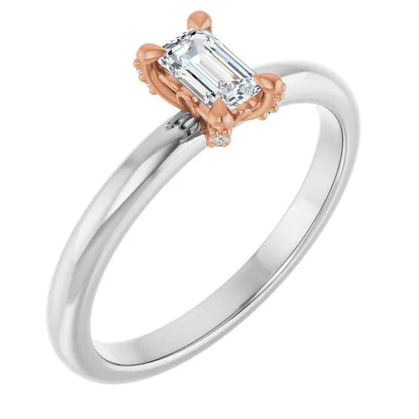Claw-Prong Accented Engagement Ring