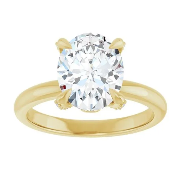 Claw-Prong Accented Engagement Ring Image 3 Northwood Jewelers Northwood, OH