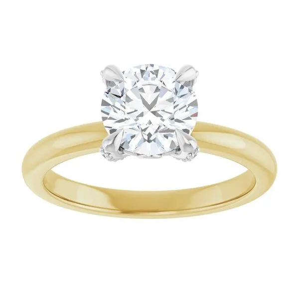 Claw-Prong Accented Engagement Ring Image 3 Stuart Benjamin & Co. Jewelry Designs San Diego, CA