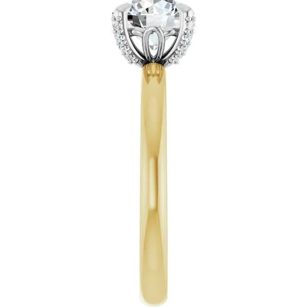 Claw-Prong Accented Engagement Ring Image 4 Stuart Benjamin & Co. Jewelry Designs San Diego, CA